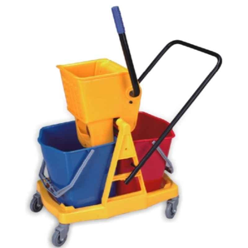Baiyun 85x44x98cm 46L Blue 2-Bucket Wringer Trolley (L), AF08073