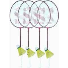 STYRKR Alloy Steel Multicolour Champion Play 4 Badminton Kit