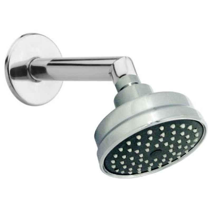 Drizzle Flatron Plastic Chrome Finish Silver Overhead Shower with 9 inch Long Arm, AFLATRONBS