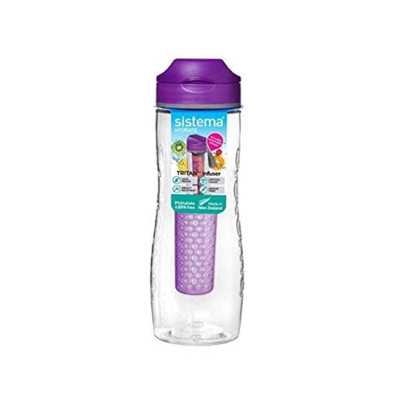 Sistema 800ml Purple Tritan Infuser Bottle