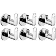 Senkiddpro Prime Stainless Steel Chrome Finish Wall Mounted Angle Cock (Pack of 6)