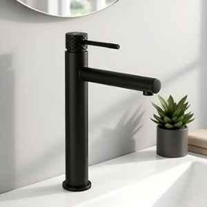 Plantex Wash Basin Mixer Tap Hot & Cold/Pure Brass Tap Handle & 304 Grade Stainless Steel Body/Hot & Cold Basin Mixer/Pillar Spout for Wash Basin/Deck Mount (8013-2, Black)