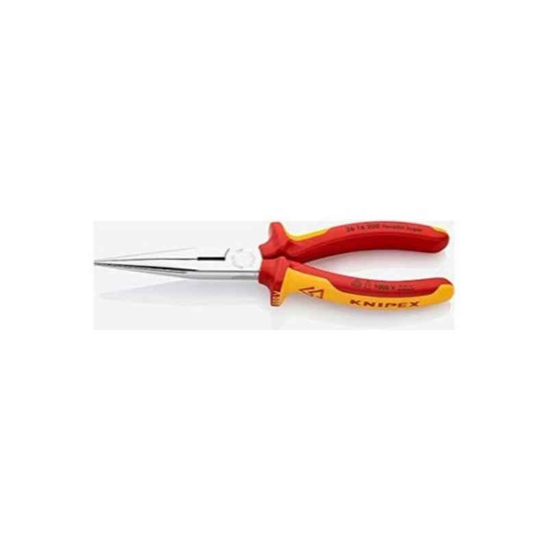 Knipex 211mm Plastic Red Tools Snipe Nose Side Cutting Plier, 2616200