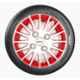 Prigan 4 Pcs 14 inch White & Red Press Fitting Wheel Cover Set for TATA Bolt