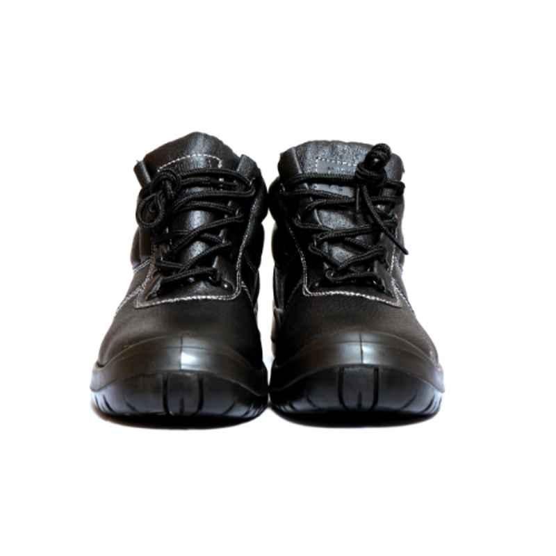 Darit ES-262-6 Leather Steel Toe Non Slip Black Work Safety Shoes, Size: 6
