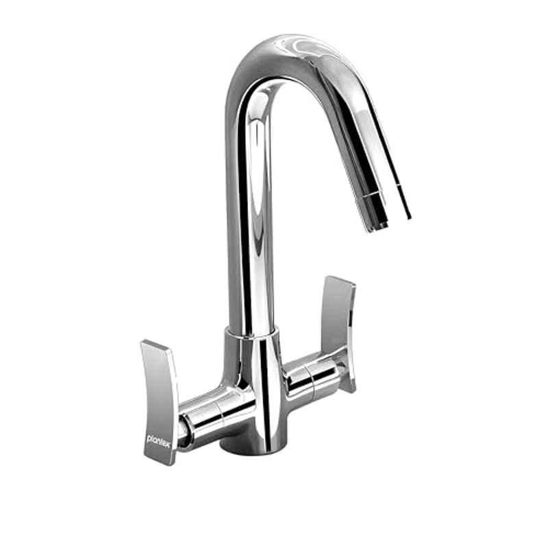 Plantex Mixer Tap for Bathroom/Wash Basin Tap Hot and Cold/Bathroom Accessories/Water Tap/Sink Tap for Wash Basin Star, Chrome