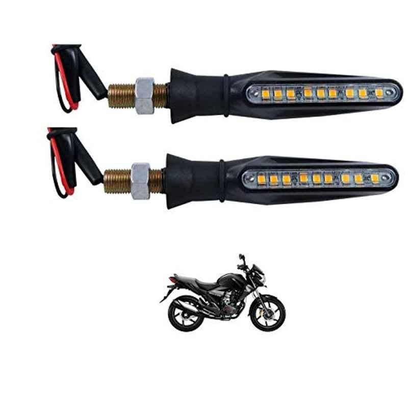 Kozdiko 4 Pcs Plastic Front & Rear Side Sleek Yellow Bike Indicator Set for Honda CB Unicorn