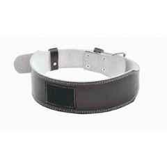 QUIT-X Leather Black Fitness Exercise Weight Lifting Belt for Powerlifting & Bodybuilding, Size: Free