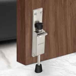 Plantex Zinc Matt Kick Down Door Stopper with Rubber Grip, SH-30