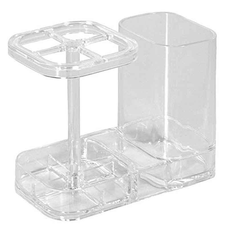 Interdesign Plastic Clear 2 Compartments Med & Dental Centre Holder, 111005