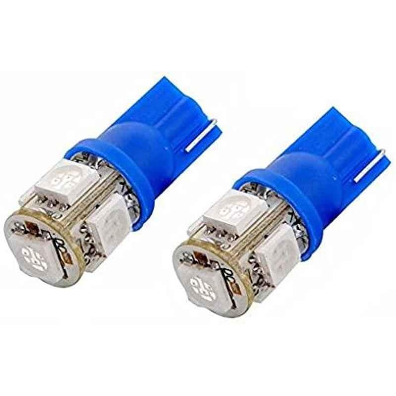 AOW 5 SMD (Blue) LED Parking Bulb Pilot Light/License Plate car Lights for Tata Safari (PAIR/DC-12V)