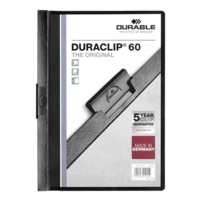Durable Duraclip 60 A4 Black Clip Folder, 2209-01