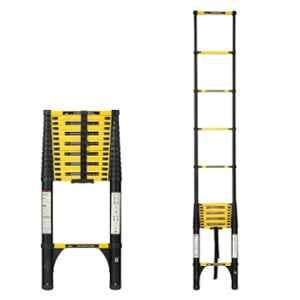 Corvids 15 Step 19.5 ft Iron & Carbon Steel Foldable Extension Telescopic Ladder, CCLT-059IR