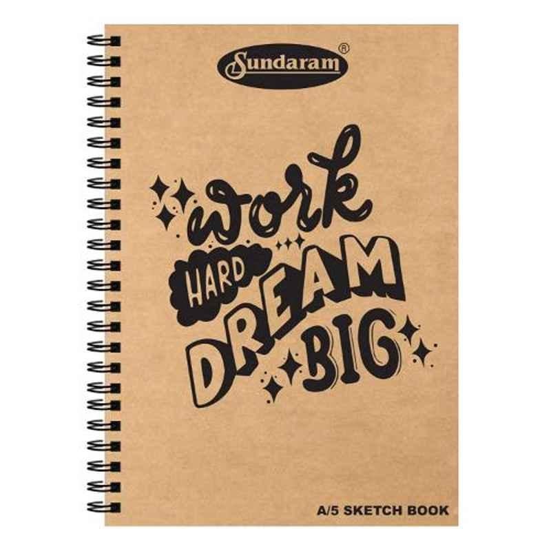 Sundaram A5 100 Pages Sketch Drawing Book, D-14 (Pack of 3)