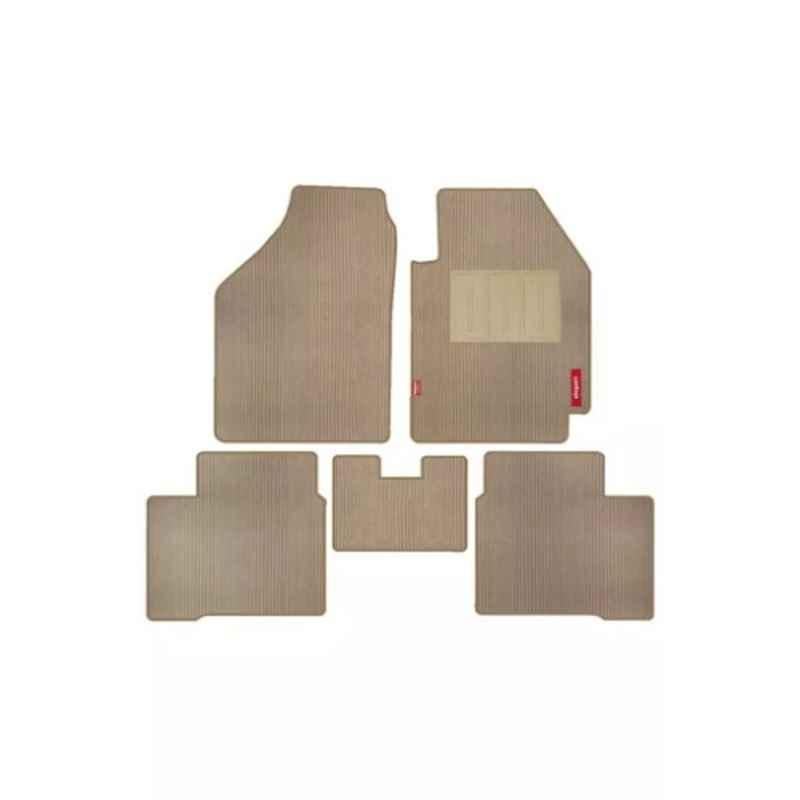 Elegant Cord Beige Carpet Car Mat Set for Honda Amaze 2012-2017