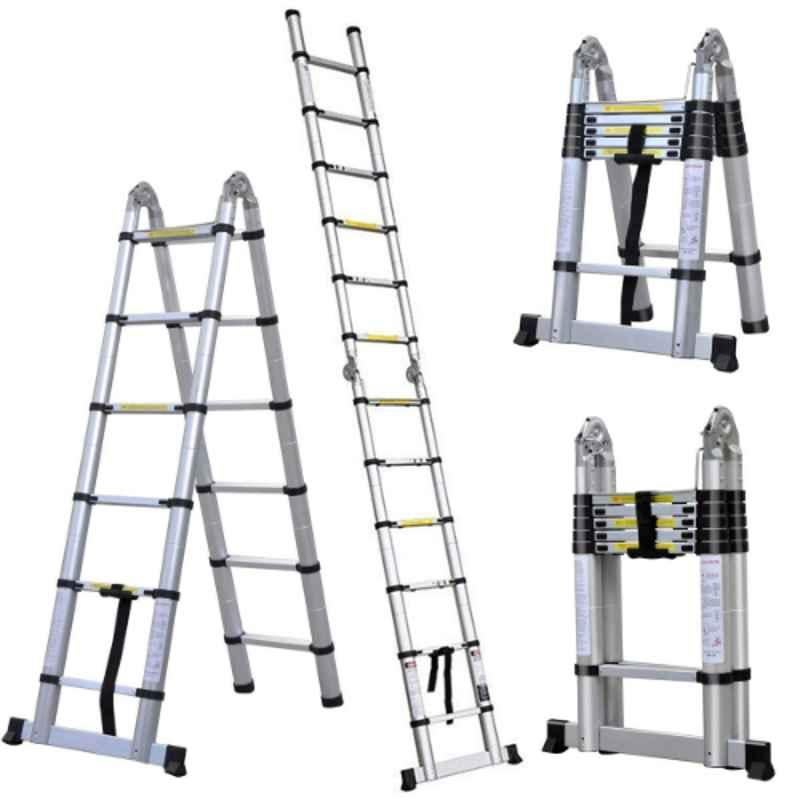 Corvids 12 Step 12.5ft Aluminium A Type Telescopic Ladder, CALT-D38