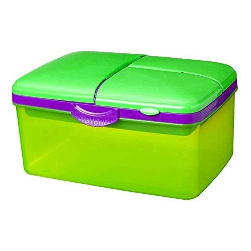 Sistema 2L Plastic Green Slimline Quaddie Colored Box, 3970