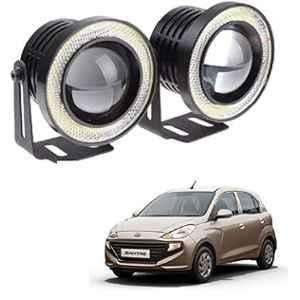 Kozdiko 2 Pcs 3.5 inch 15W High Power LED Projector COB Fog Light Set with White Angel Eye Ring for Hyundai Santro 2018