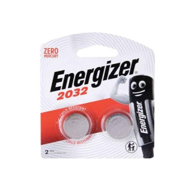 Energizer CR2032 3V 20mm Silver Lithium Coin Battery, ACE1995547 (Pack of 2)