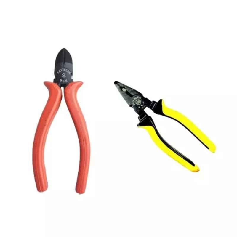 Sky Blue 2 Pcs 7.8 inch Lineman Plier Combo, SBE_PLIER_0752