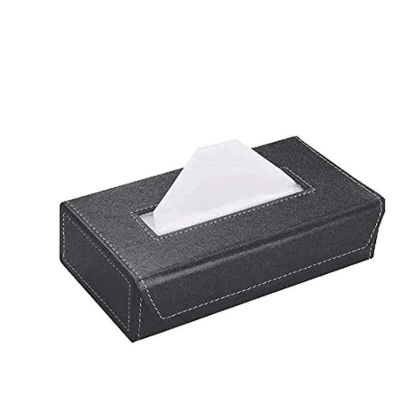 Kozdiko Leatherette Grey Designer Car Tissue Paper Dispenser Box with 200 Sheets (100 Pulls) for Hyundai Kona Electric