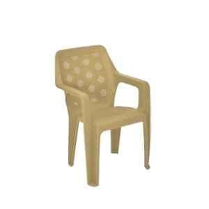 Nilkamal Hexa Plastic Beige Outdoor Chair, (Pack of 2)