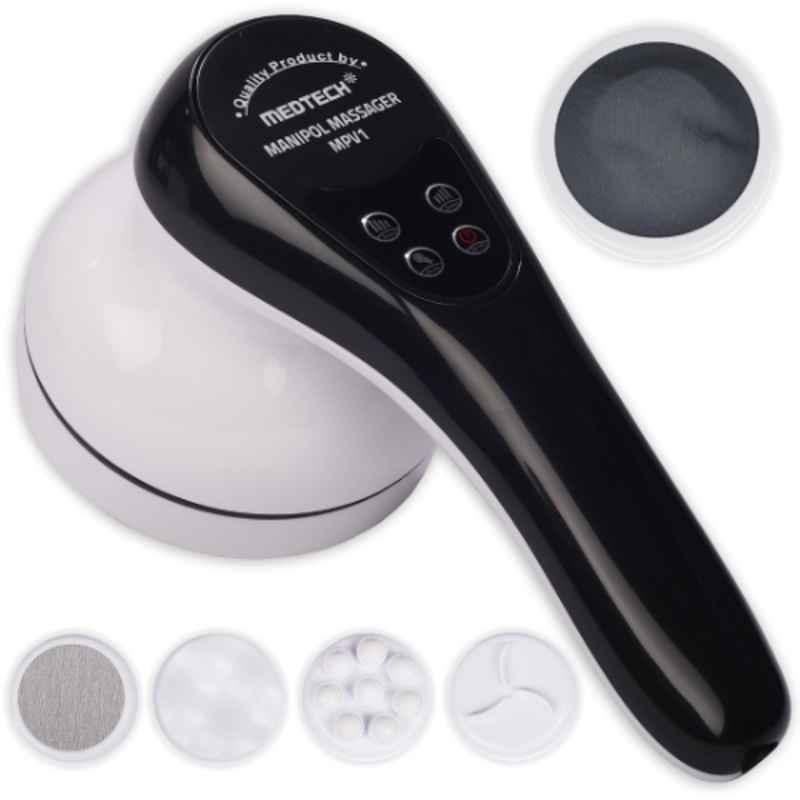 Medtech MPV1 White & Black Pain Relief Electric Manipol Massager with Vibration