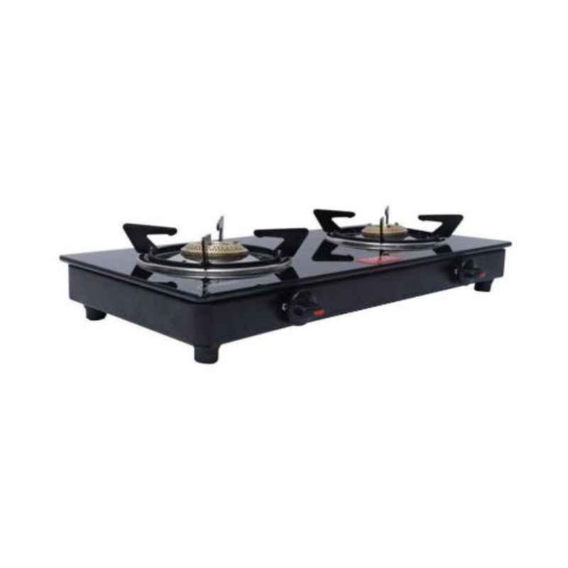 Good Flame Kwid 2 Burners Manual Ignition Glass Gas Stove, GF041