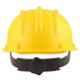 Karam Yellow Plastic Cradle Nape Type Safety Helmet, PN-501 (Pack of 5)