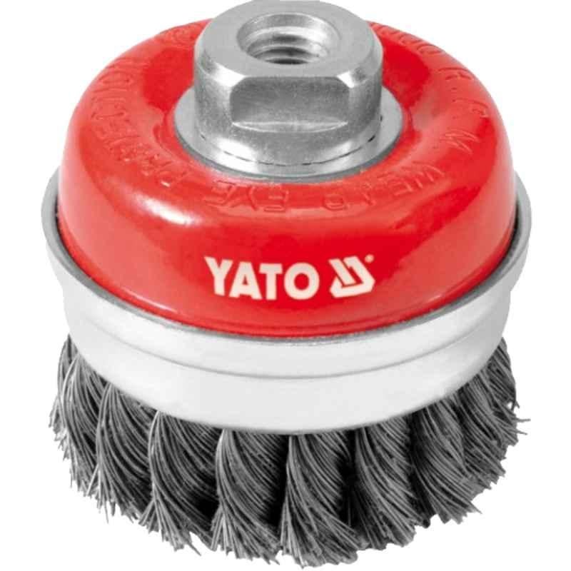 Yato 75x14mm Twist Inox Wire Cup Brush, YT-4768