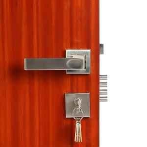 Handle Waala Rose FASINO Stainless Steel Silver One Side Key Mortise Door Lock Set