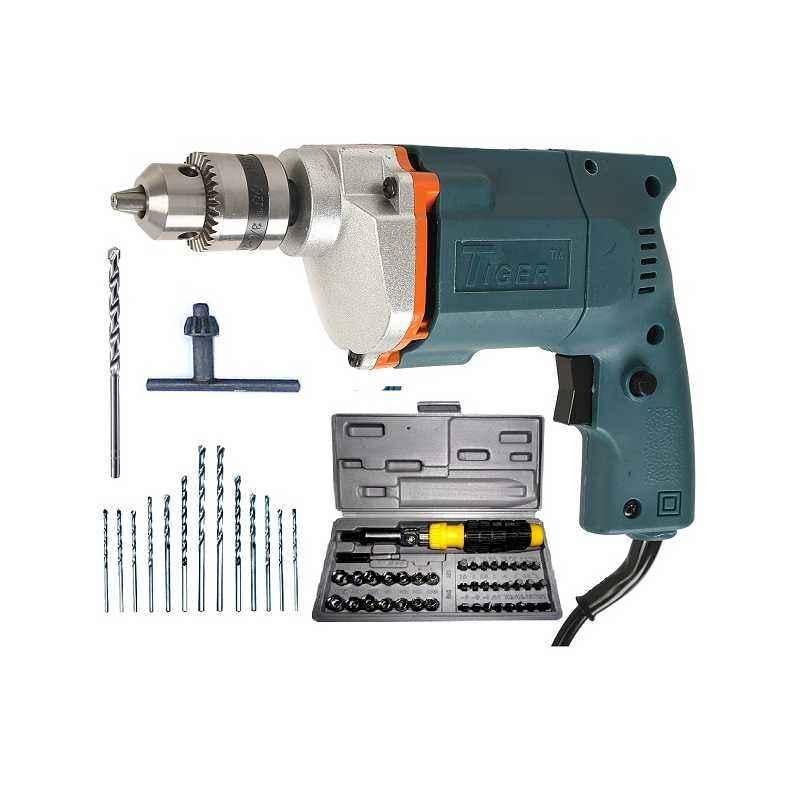 Buy Tiger TGP10 10mm Electric Drill Machine with 13 HSS Bits,