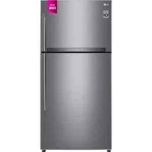 LG 506 Litre 1 Star Platinum Silver Frost Free Double Door Refrigerator, GN-H702HLHM