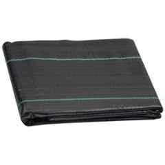 Singhal Premium 1x1m 110 GSM Polypropylene Black Sheet Mat for Garden Weed Control Barrier, WM-1x1