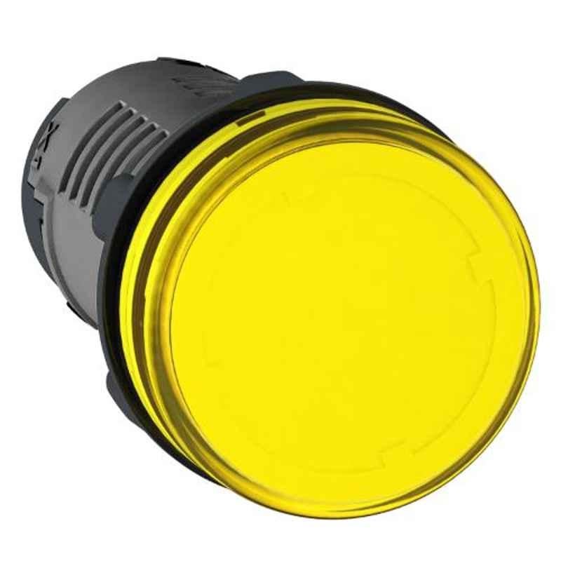 Schneider Electric 22mm 380VAC Yellow Round LED Pilot Light with Screw Clamp Terminal, XA2EVQ8LC