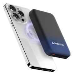 Ambrane Aerosync Snap 10000mAh Blue Magsafe Wireless Power Bank for iPhone, WLP12