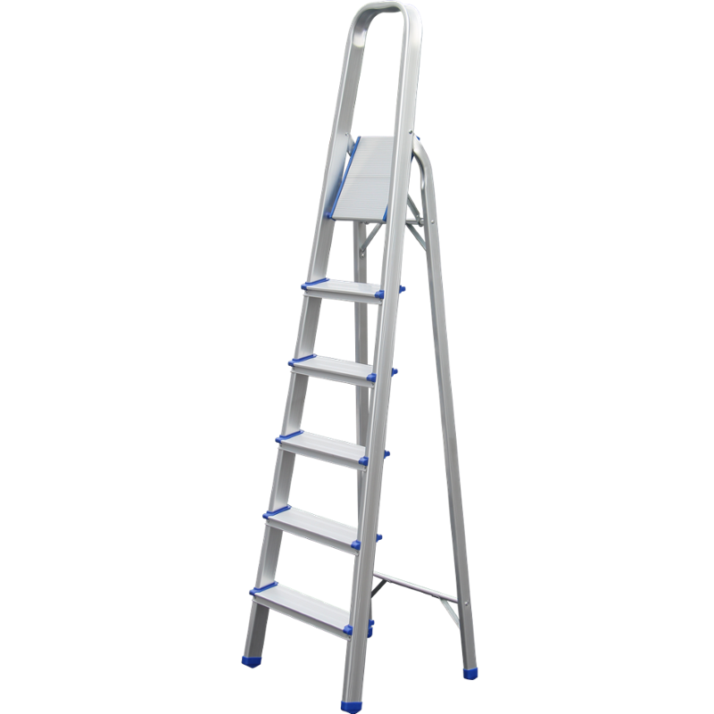 Bigapple 6 Step Aluminium Foldable Anti Skid Household Ladder, BA-156
