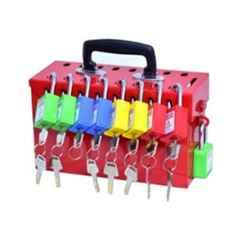 Lukko Safety Medium Group Lockout Box Box with 9 Pcs Osha Safety Padlock, LS-G14