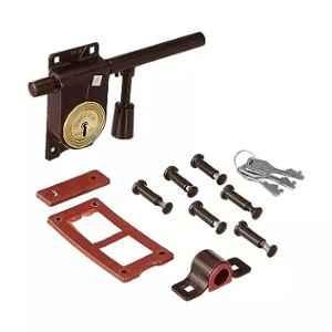 Harrison 200mm Sliding Brass PC Finish Rod Dead Lock, 0085