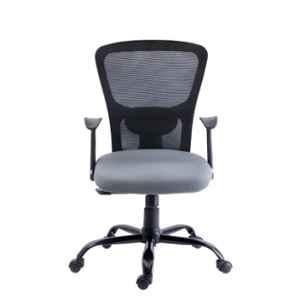 Bluebell Golf Ergonomic Med Back Black & Grey Revolving Chair, BBVS02-EC02