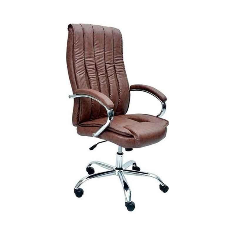 Generic 70x35x65cm Metal Brown Office Chair with Adjustable Height, ZH-8193
