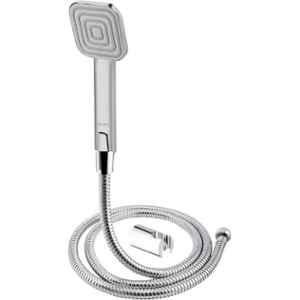 Cloudtail by Prestige Plastic Chrome Finish High Pressure Square Hand Shower with 1.5m Stainless Steel Hose Pipe