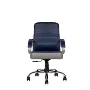 CELLBELL C99 Apex Leatherette Medium Back Grey & Navy Blue Ergonomic Chair