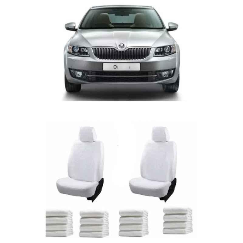 Oscar White Aut-Sn-4245 Towel 1 Pcs\\Set Skoda Octavia Car Seat Cover