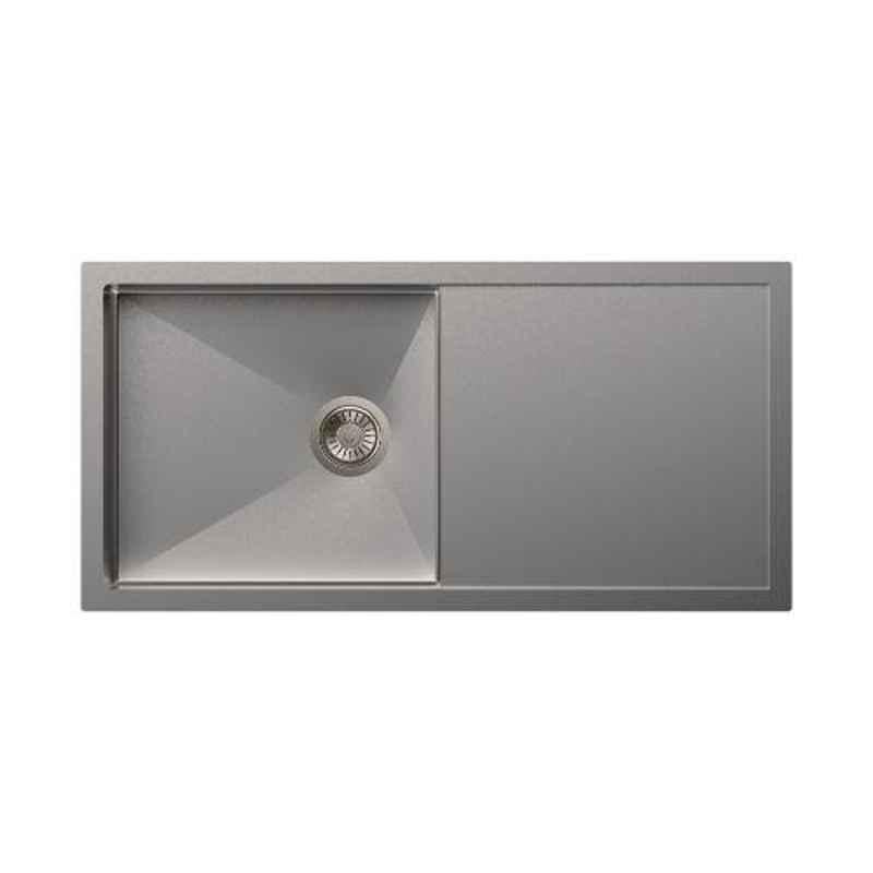 Carysil Micro Radius R10 Single Bowl Stainless Steel Matt Finish Kitchen Sink, Size: 40x20x8 inch