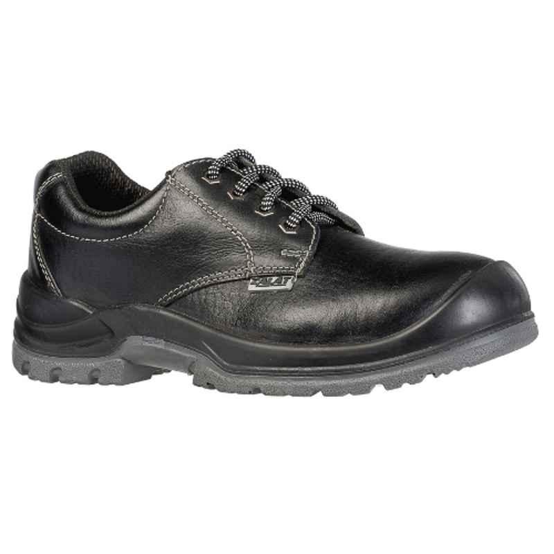 Zalat ZEX Leather Black Safety Shoes, Size: 45