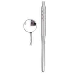 Forgesy 5 Pcs Stainless Steel Silver Dental Mouth Mirror with Handle Set, Mirror Size No: 5, VHB112