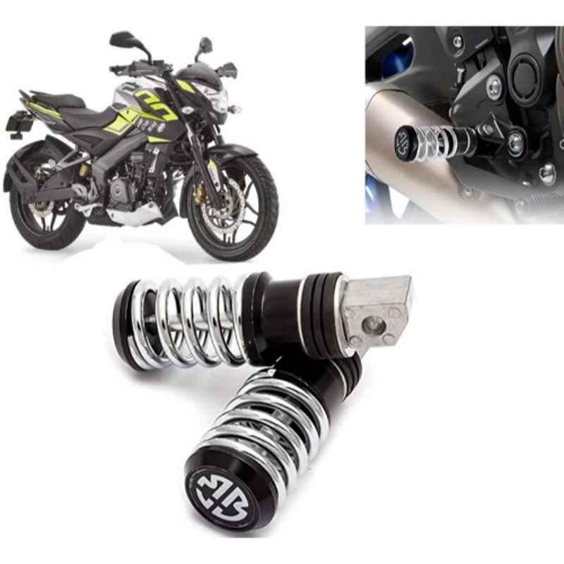 Auto Pearl 2 Pcs Steel Black Foot Rest Spring Coiled Set for Pulsar 200 NS DTS-i