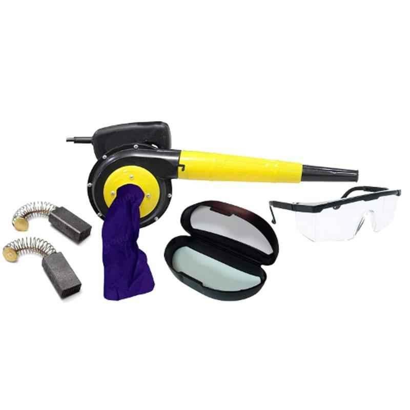 Elmico 450W Heavy Duty Air Blower with Carbon Brush, Goggles & Vacuum Function Set, EB-2+Vacuum+Carbon+Googles