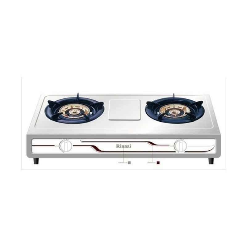 Rinnai 2 Brass Burner Stainless Steel Gas Stove, RC721SVSW